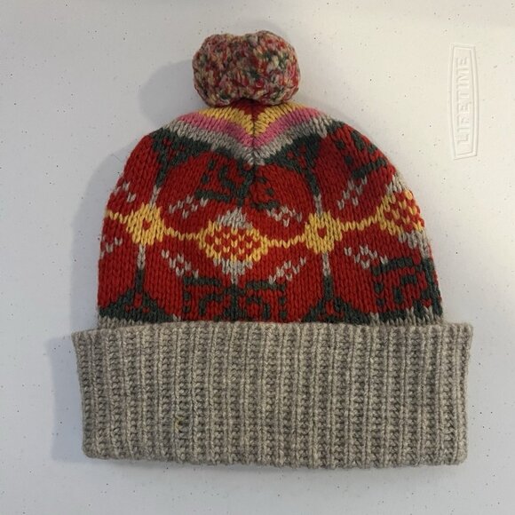 Moda International Accessories - Moda International Vintage 100% Lambswool Hat Beanie Winter Christmas Red Women